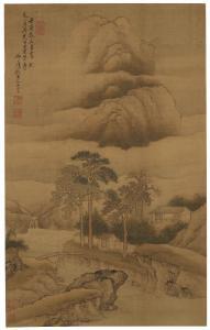 WANG YUN 1652-1753,Thatched Hut at the Foot of the Mountains,1722,Christie's GB 2022-09-28