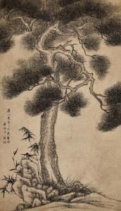 WANG ZHIRUI 1600-1600,Pine and Bamboos,17th Century,Sotheby's GB 2024-04-07