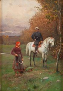 WANKIE Wladyslaw Wanke 1860-1925,Encounter by the forest,Desa Unicum PL 2023-06-15