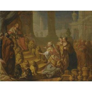 WANNENMACHER Joseph 1722-1780,SOLOMON AND THE QUEEN OF SHEBA,Sotheby's GB 2010-04-29