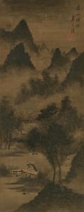 WANZHONG MI 1570-1628,Cloudy Mountains in the style of Mi Fu,Christie's GB 2018-11-27