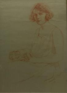 WARBURTON Samuel 1874-1938,Portrait of a Seated Lady,1923,David Duggleby Limited GB 2022-01-29