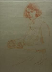 WARBURTON Samuel 1874-1938,Portrait of a Seated Lady,1923,Duggleby Stephenson (of York) 2022-12-08