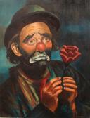 WARD Charles Caleb 1831-1896,Clown holding a rose,Dickins GB 2008-09-20