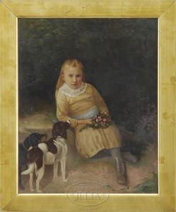 WARD Charles Caleb 1831-1896,PORTRAIT OF A GIRL WITH HER DOGS,James D. Julia US 2010-08-25