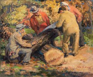 WARD Edmund Franklin 1892-1991,Log Cutters,Skinner US 2023-05-02