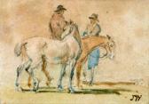 WARD James 1769-1859,Sketch of horse, rider and groom,Ewbank Auctions GB 2019-03-21