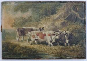 WARD James 1769-1859,Three cattle watering besides a river,Dickins GB 2018-09-07