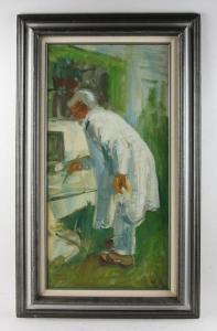WARD Keith 1882-1953,Standing artist wearing white,Kaminski & Co. US 2021-07-25