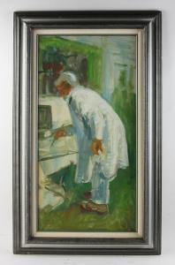 WARD Keith 1882-1953,standing artist wearing white,Kaminski & Co. US 2020-08-23