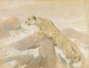 WARDLE Arthur 1864-1949,An Amur Leopard in the Mountains,Bellmans Fine Art Auctioneers GB 2024-03-28