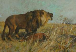 WARDLE Arthur 1864-1949,Lion and Antelope,Bellmans Fine Art Auctioneers GB 2024-03-28