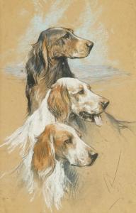 WARDLE Arthur 1864-1949,Three setters in a landscape,Bellmans Fine Art Auctioneers GB 2024-03-28