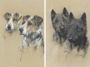 WARDLE Arthur 1864-1949,Two Wire-haired Fox Terriers; and Two Cairn Terrie,Christie's GB 2004-05-21