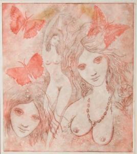 WARE Charles M. 1920,Untitled - Three Women with Butterflies,1970,Ro Gallery US 2010-10-21