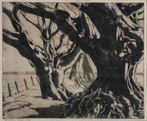 Ware Harry Fabian 1903-1980,Tree Trunks,1938,Woolley & Wallis GB 2019-06-19