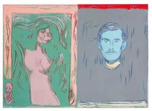 WARHOL Andy 1928-1987,Self-Portrait with Skeleton Arm and Madonna,1984,Christie's GB 2014-04-26