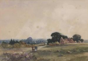 WARING Henry Frank 1900-1928,rural landscape with horse and cart,Keys GB 2023-07-26