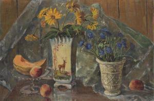 WARING Laura Wheeler 1887-1948,Still Life with Fruit and Flowers,1930,Swann Galleries US 2022-10-06