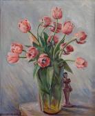 WARING Laura Wheeler,Untitled (Still Life with Tulips and Figurine),Swann Galleries 2015-04-02