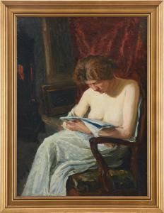 WARLING Elisabeth 1858-1915,Modellstudie,Uppsala Auction SE 2023-01-17
