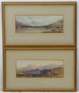 WARMINGTON Ebenezer Alfred 1830-1903,A pair of mountain landscapes co,1881-1882,Claydon Auctioneers 2022-08-28