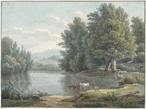 WARNBERGER Simon,Alpenländische Landschaft mit Hirten und Viehherde,1832,Galerie Bassenge 2018-11-30