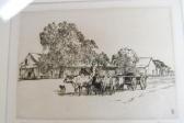 WARNER Alfred Edward,Bullock Team Coming In dry pointetching signed E W,Bonhams & Goodman 2008-09-28