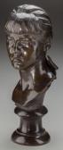 WARNER Olin Levi 1844-1896,Portrait Bust of Peggy Cottier,Heritage US 2015-05-02