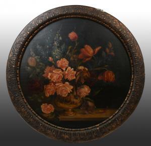 WARREN Elisabeth Boardman 1886-1980,Circular Floral Still Life,Burchard US 2022-02-19
