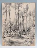 WARREN Elisabeth Boardman 1886-1980,Florida Woods Scene at Westley Manor,Burchard US 2021-07-18