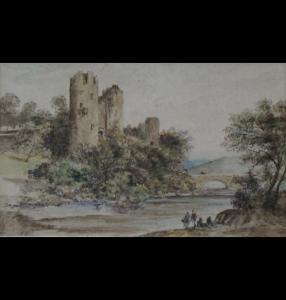 WARREN F.H,River landscape with figures in the foreground,Dee, Atkinson & Harrison GB 2011-04-28