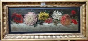 WARREN J.W,Still life of chrysanthemums on a ledge,1888,Bellmans Fine Art Auctioneers 2017-04-01
