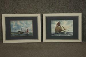 WARREN Tony 1930-1994,two studies of sailing ships,1987,Criterion GB 2022-12-21