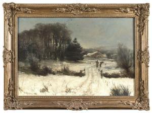WARREN William White 1832-1915,Paesaggio innevato con figure,1892,Babuino IT 2024-01-12