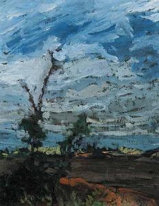 Warrener Lowrie Lyle 1900-1983,Untitled - Stormy June Day,1923,Levis CA 2009-11-16