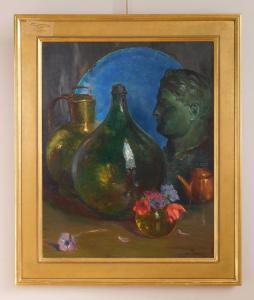 WARSHAWSKY Abel George,Still-Life with Glass Bottle and Artist's Bust,Rachel Davis 2024-03-23