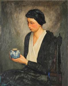 WARSHAWSKY Alexander 1887-1945,PORTRAIT OF A WOMAN WITH JAR,Abell A.N. US 2022-09-22