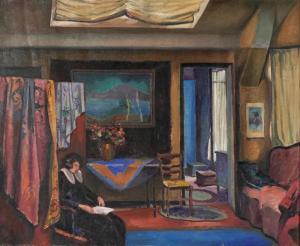 WARSHAWSKY Alexander 1887-1945,WOMAN IN INTERIOR,Abell A.N. US 2022-09-22