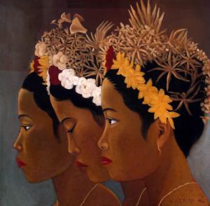 WARSITO 1946-2007,Tiga Gadis penari,1994,Sidharta ID 2023-07-01
