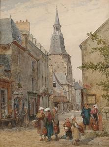 WARWICK Louis Absolon 1800-1800,Street scene in Northern France,1877,Bonhams GB 2005-06-07