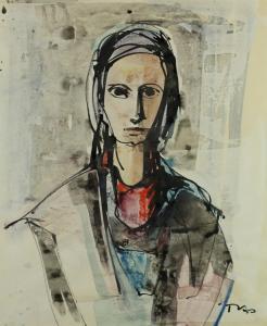 WAS TADEUZ 1912-2005,Female Portrait,Wright Marshall GB 2017-10-28