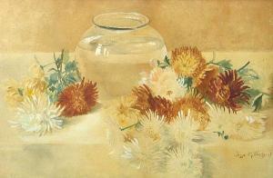 WASHBURN Jessie M 1860-1942,Still life with cup flowers surrounding a vase,Bonhams GB 2010-11-21