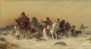 WASHINGTON Georges 1827-1910,Caravan in the Desert,1887,Sotheby's GB 2024-04-23