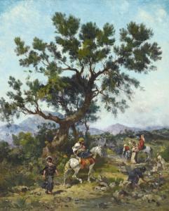 WASHINGTON Georges 1827-1910,FRENCH RESTING RIDERS,Sotheby's GB 2017-04-25