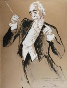 WASILEWSKI Antoni 1905-1975,Portret dyrygenta Thomasa Beechama,1953,Rempex PL 2014-12-17