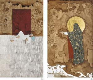 WASSEM Ahmed 1976,UNTITLED (MAN LOUNGING); UNTITLED (WOMAN POINTING),2009,Sotheby's GB 2017-03-14