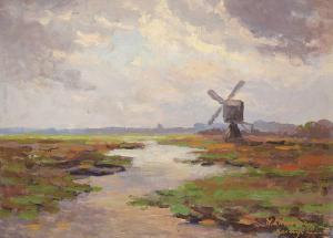 WASSENAAR Willem Abraham 1873-1956,Untitled - The Old Windmill,Levis CA 2023-05-20