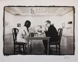 WASSER Julian,Duchamp Playing Chess With A Nude (eve Babitz),1963-2022,Santa Monica 2023-11-05