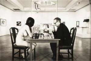 WASSER Julian,Marcel Duchamp Playing Chess with a Nude Eve Babit,1960,Abell A.N. 2022-03-06
